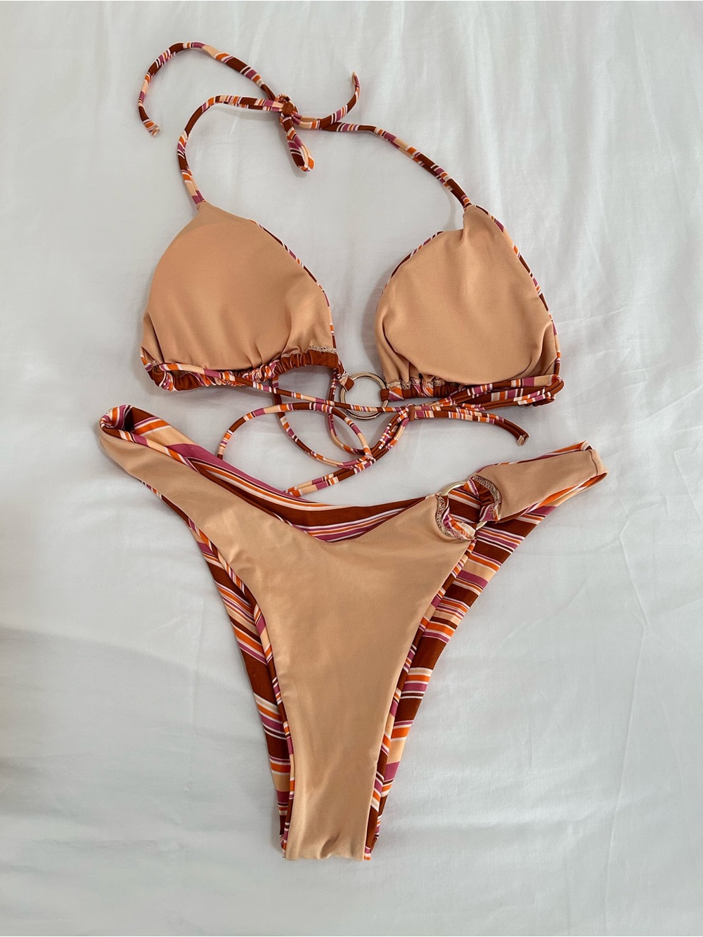 Princess Polly Layla Bikini Set in Brown size S - Picture 3 of 5